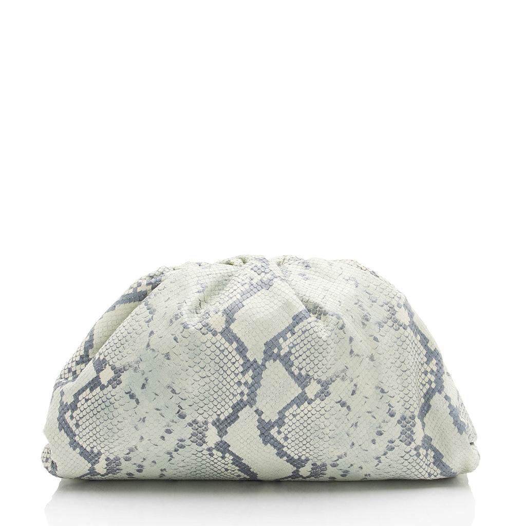 Bottega Veneta Python Embossed Calfskin The Pouch Clutch