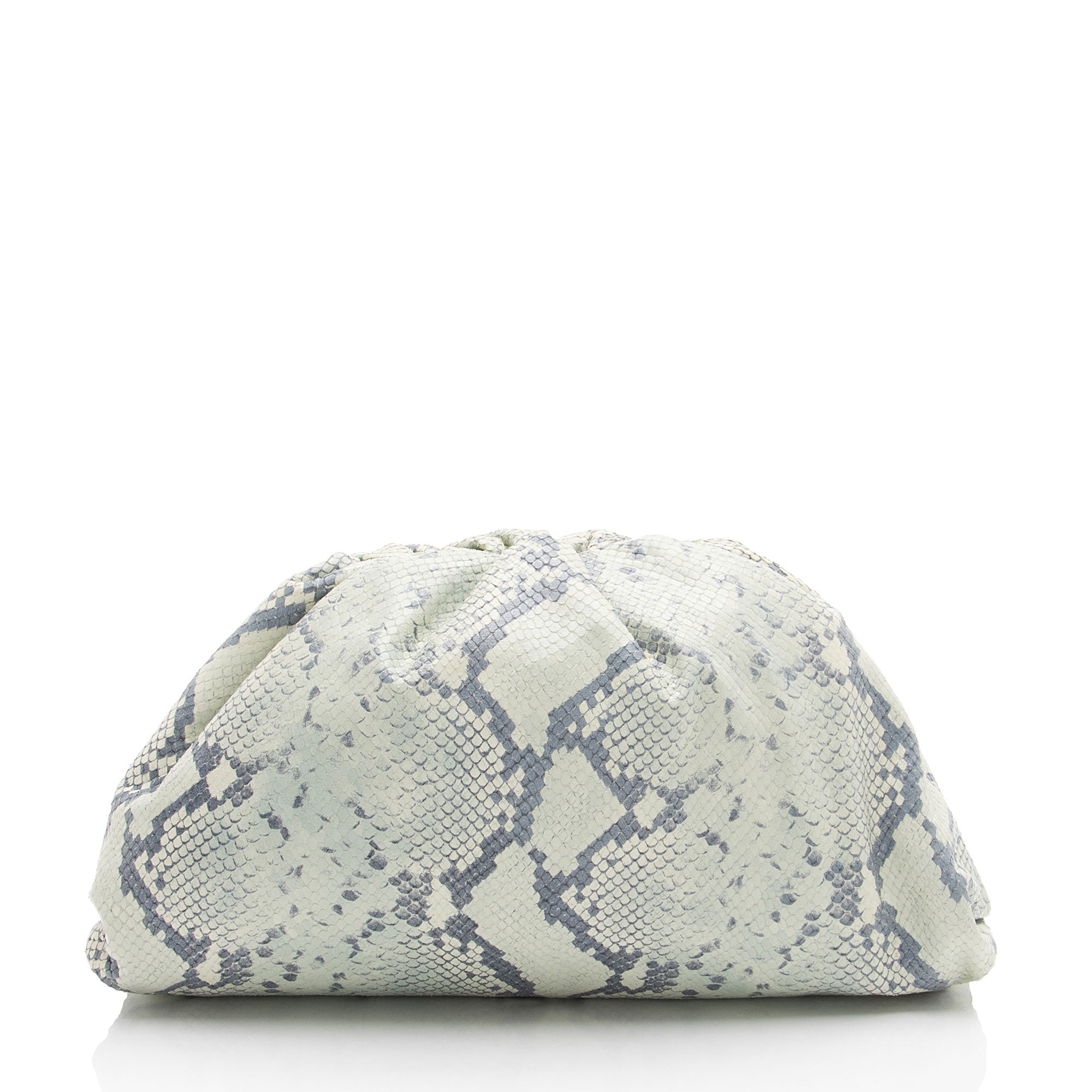 Bottega Veneta Python Embossed Calfskin The Pouch Clutch