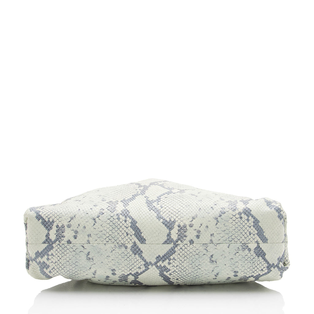 Bottega Veneta Python Embossed Calfskin The Pouch Clutch