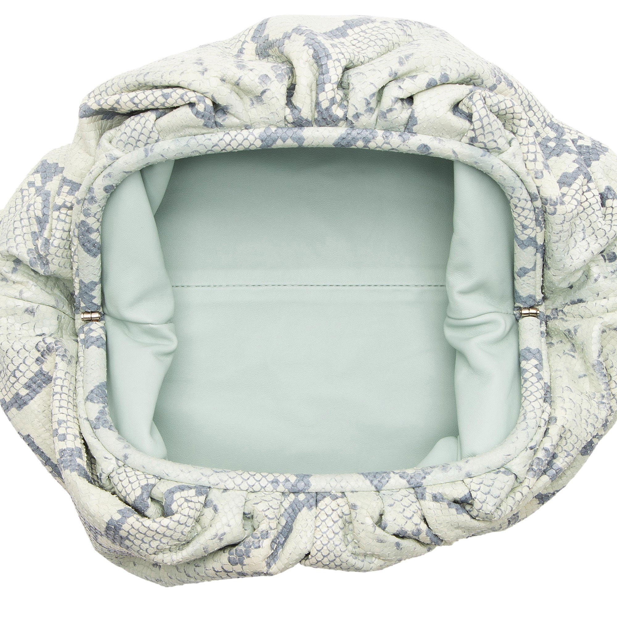 Bottega Veneta Python Embossed Calfskin The Pouch Clutch