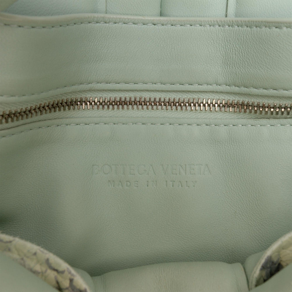 Bottega Veneta Python Embossed Goatskin Intrecciato Padded Cassette Crossbody