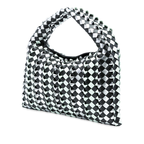 Bottega Veneta Small Bicolor Calfskin Intrecciato Hop Hobo