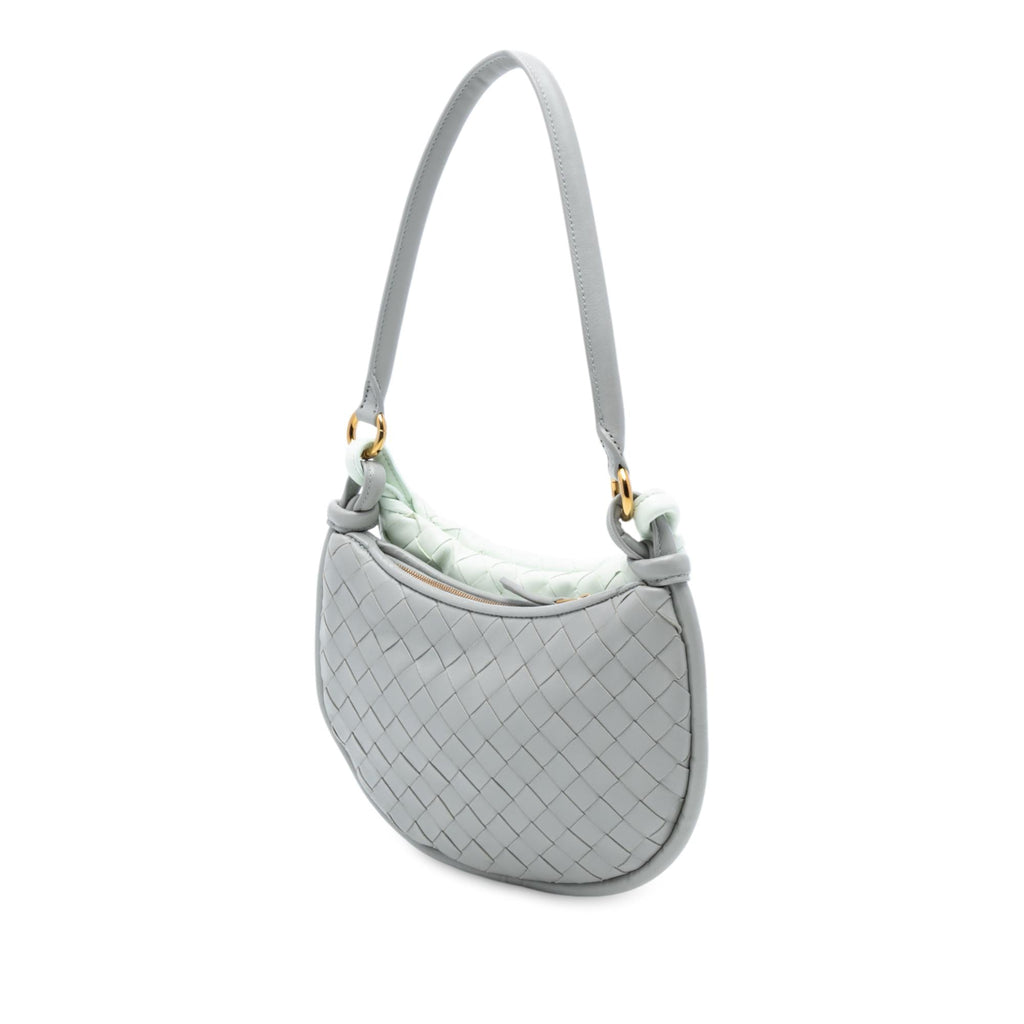 Bottega Veneta Small Bicolor Lambskin Intrecciato Gemelli Bag