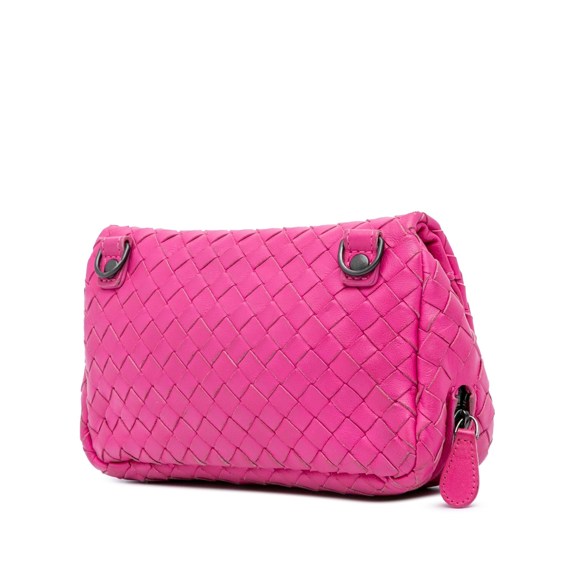 Bottega Veneta Small Calfskin Intrecciomirage Embossed Butterfly Chain Crossbody