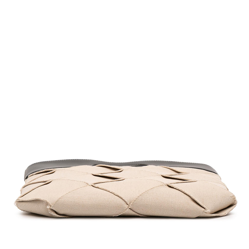 Bottega Veneta Small Canvas French Calfskin Slip Tote