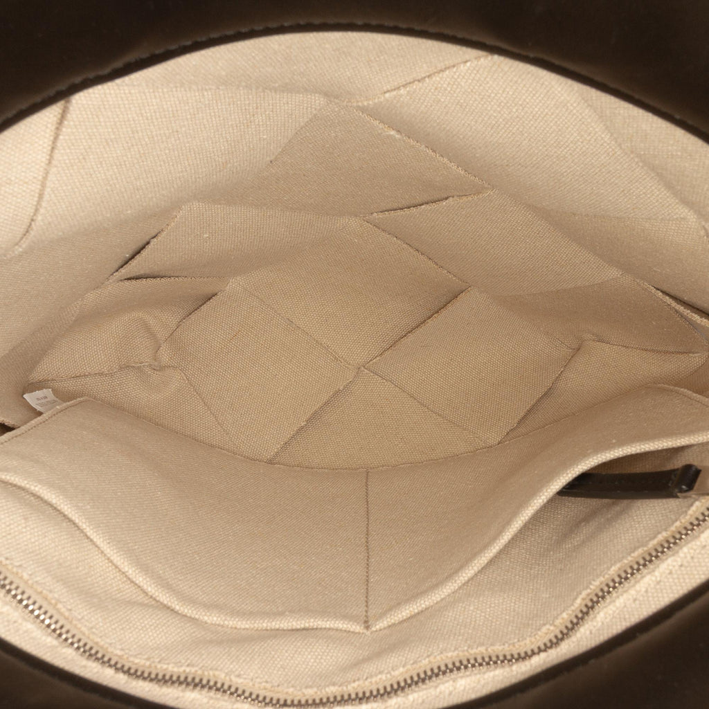 Bottega Veneta Small Canvas French Calfskin Slip Tote