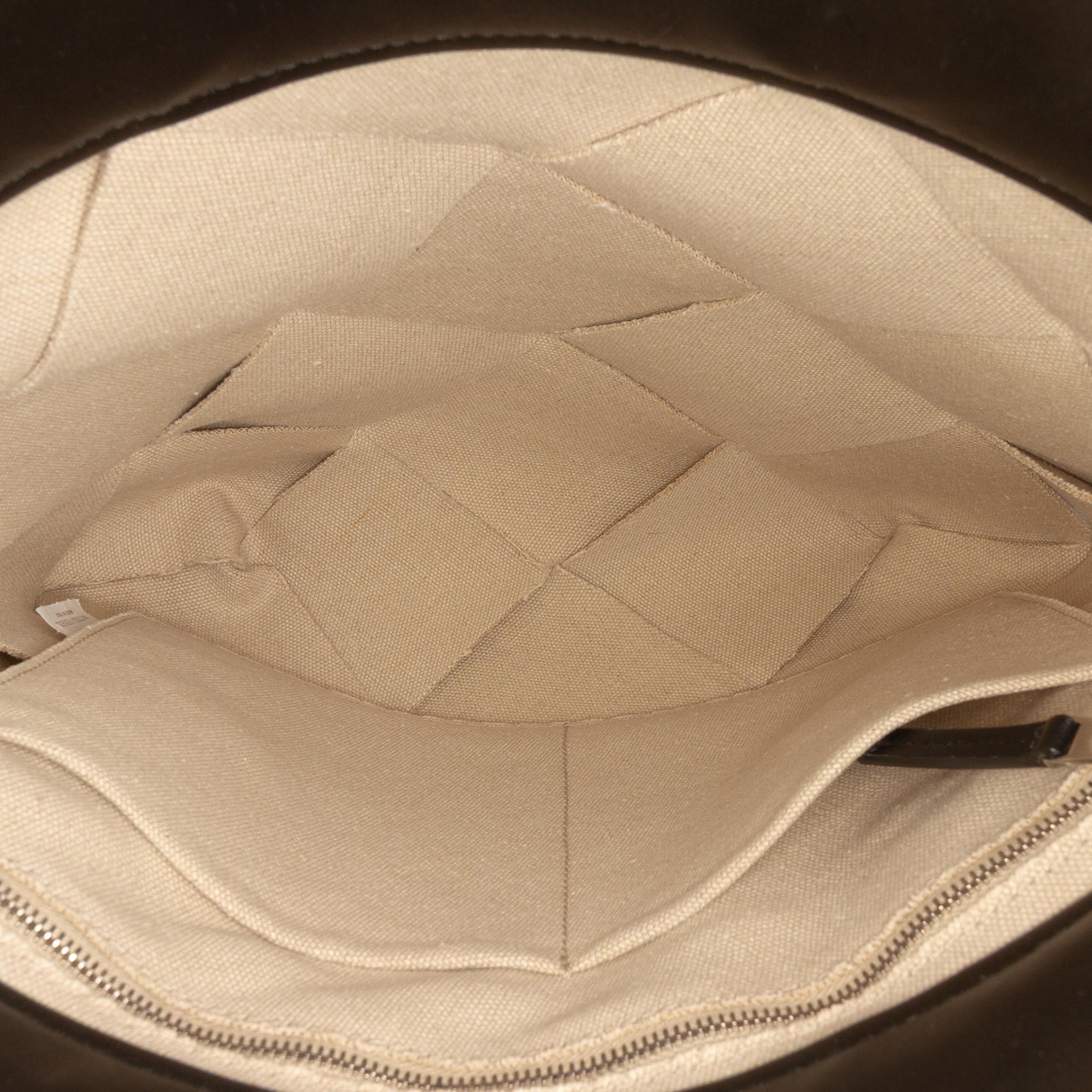 Bottega Veneta Small Canvas French Calfskin Slip Tote