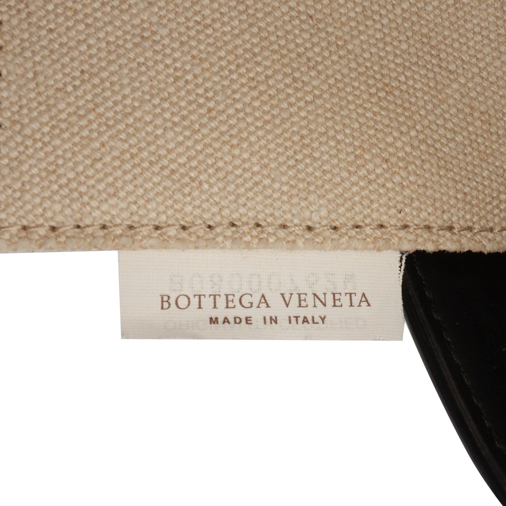 Bottega Veneta Small Canvas French Calfskin Slip Tote