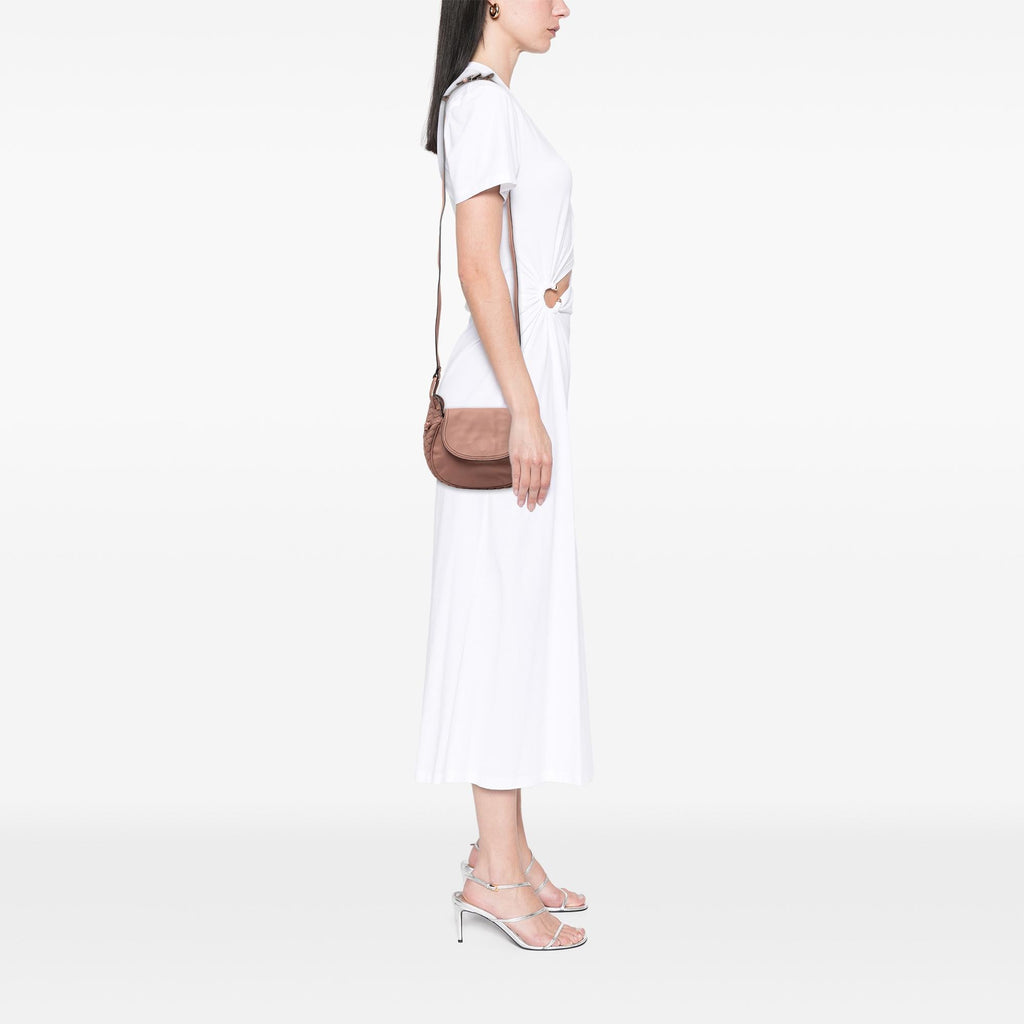Bottega Veneta Small Intrecciato Trimmed Nappa Nodini Flap