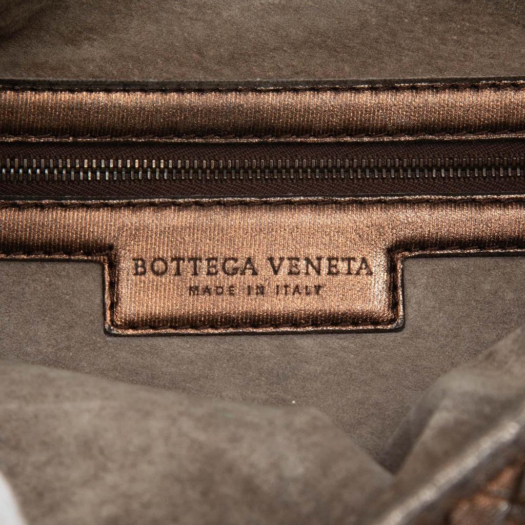 Bottega Veneta Small Metallic Nappa Intrecciato Veneta Hobo