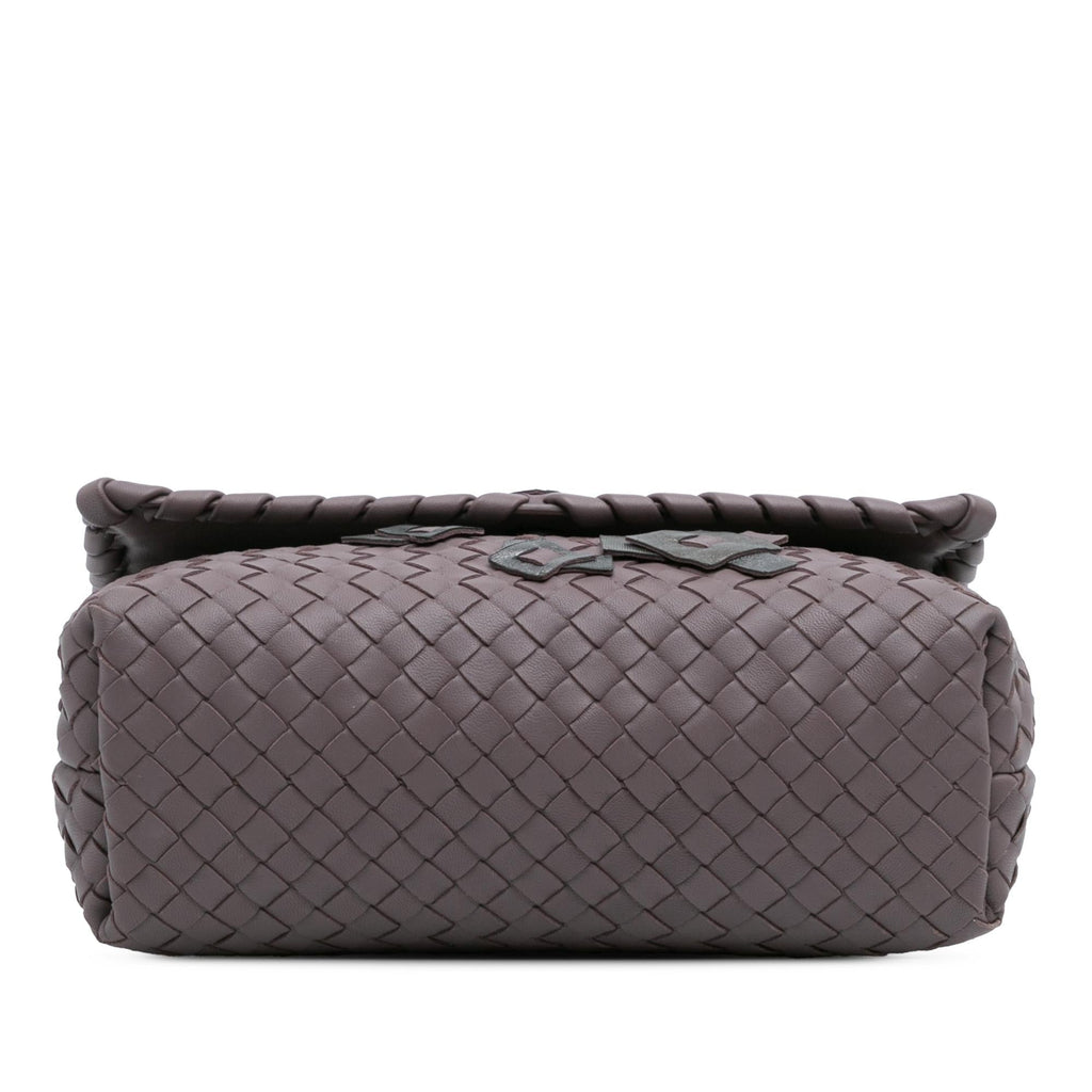 Bottega Veneta Small Nappa Intrecciato Embroidered Olimpia Shoulder Bag