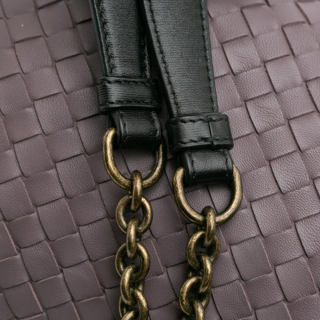 Bottega Veneta Small Nappa Intrecciato Embroidered Olimpia Shoulder Bag