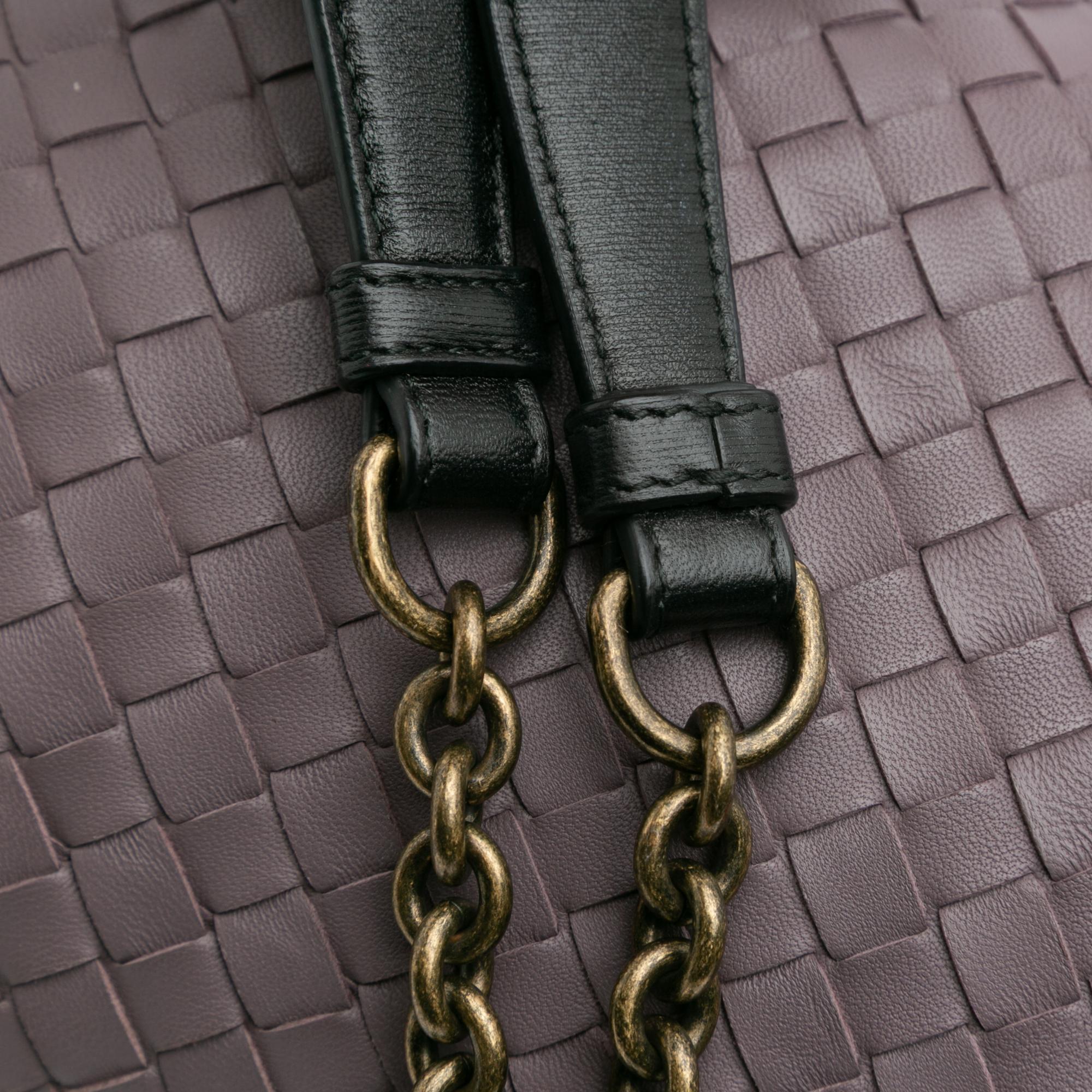 Bottega Veneta Small Nappa Intrecciato Embroidered Olimpia Shoulder Bag