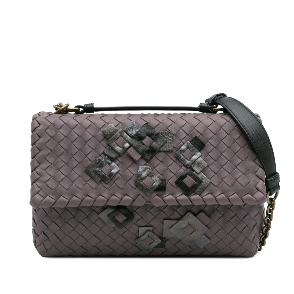 Bottega Veneta Small Nappa Intrecciato Embroidered Olimpia Shoulder Bag
