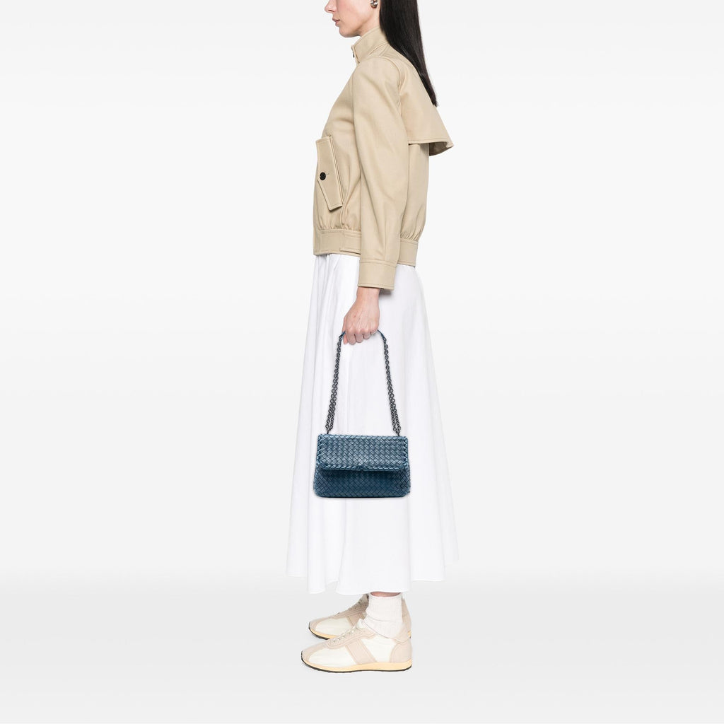 Bottega Veneta Small Nappa Intrecciato Olimpia Shoulder Bag
