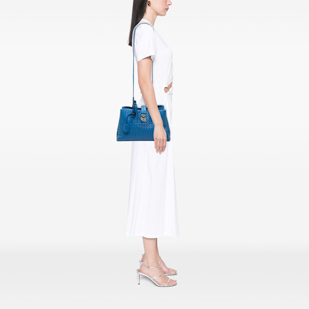 Bottega Veneta Small Nappa Intrecciato Roma Satchel