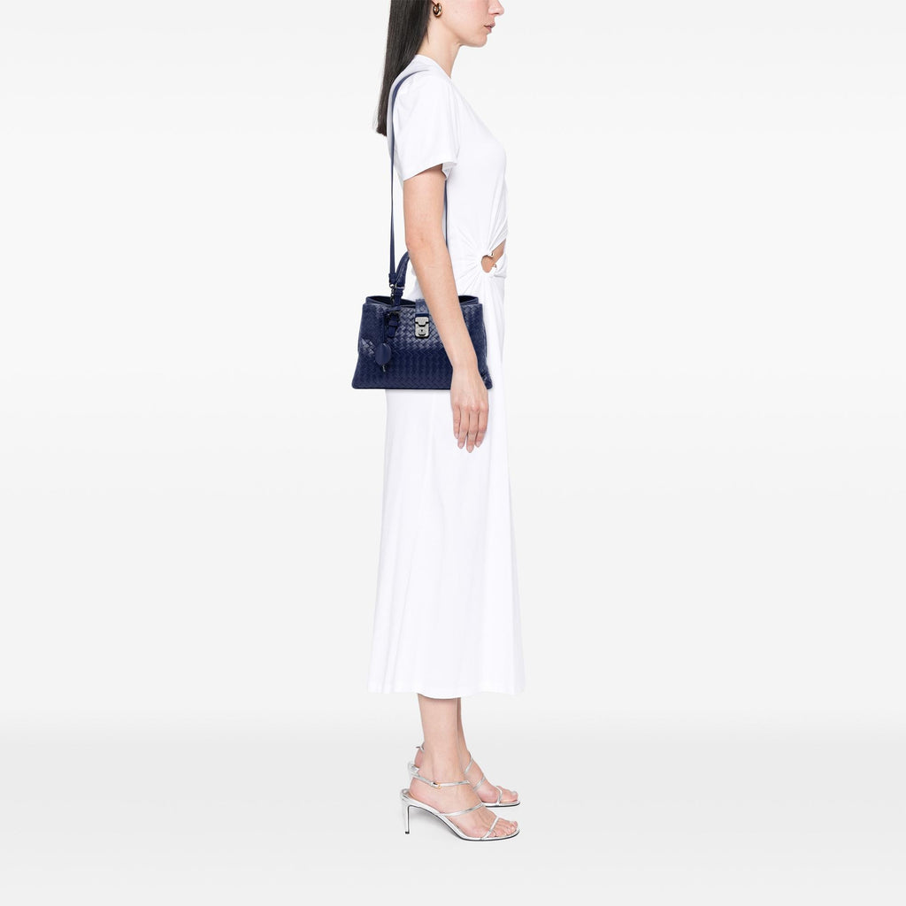 Bottega Veneta Small Nappa Intrecciato Roma Satchel