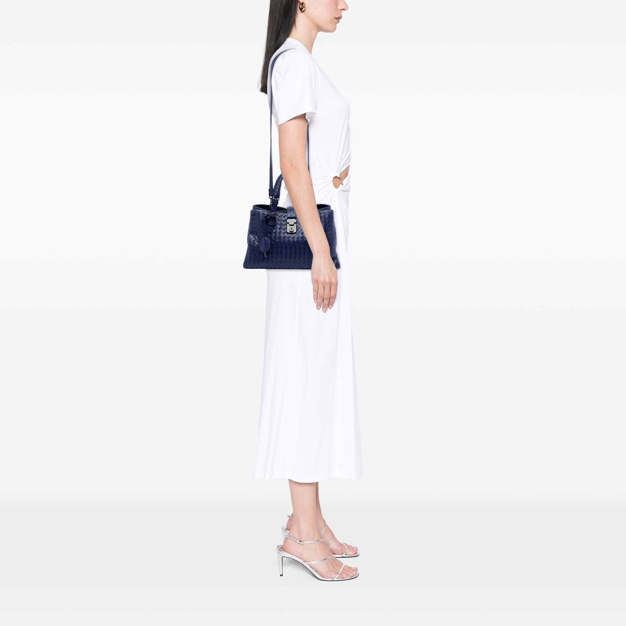 Bottega Veneta Small Nappa Intrecciato Roma Satchel