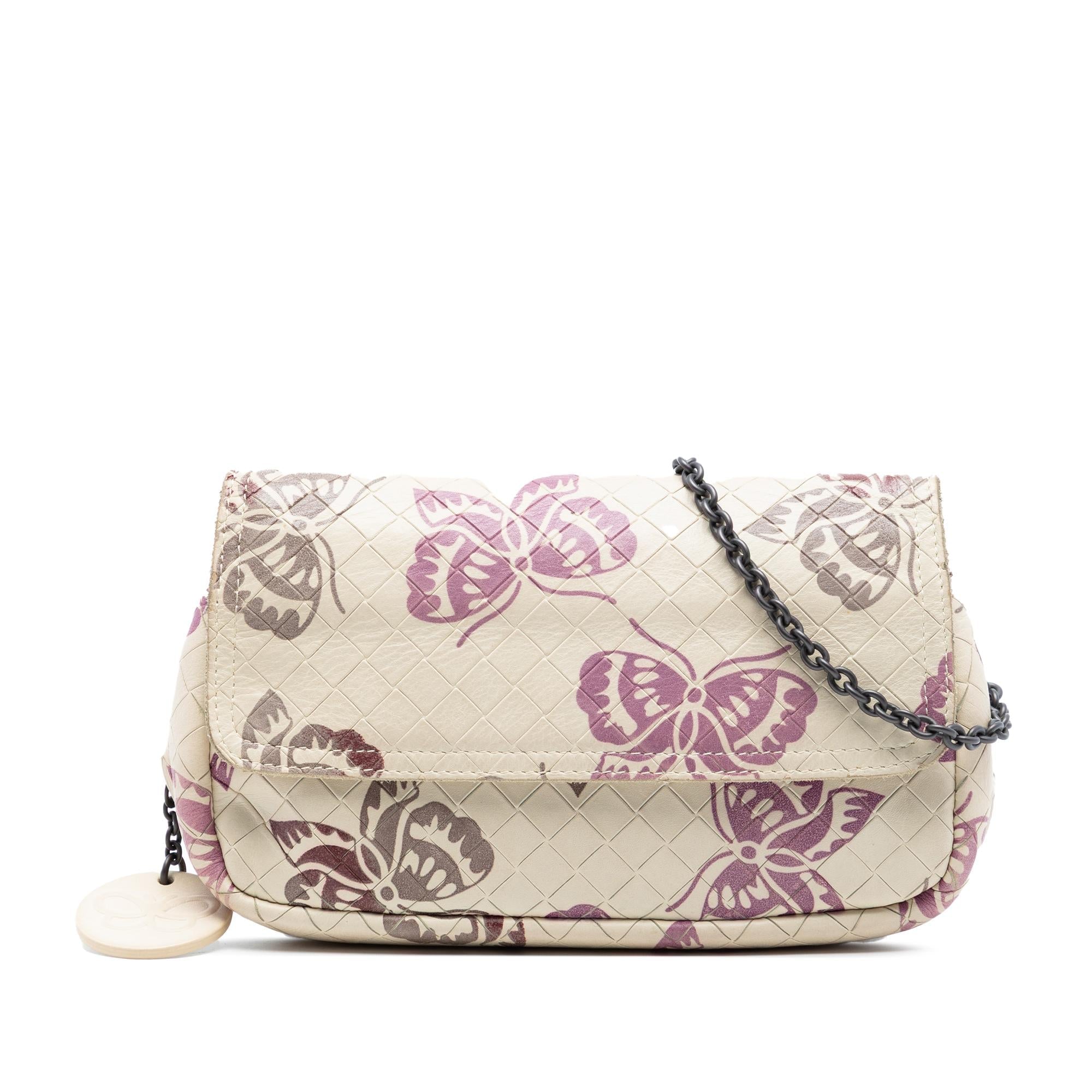 Bottega Veneta Small Nappa Intrecciomirage Butterfly Chain Crossbody