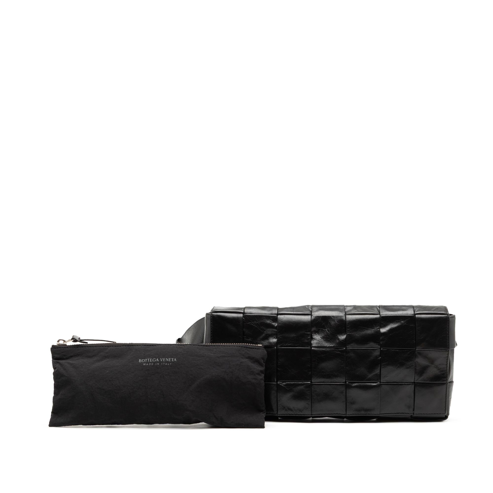 Bottega Veneta Stretch Paper Calfskin Intrecciato Cassette Belt Bag