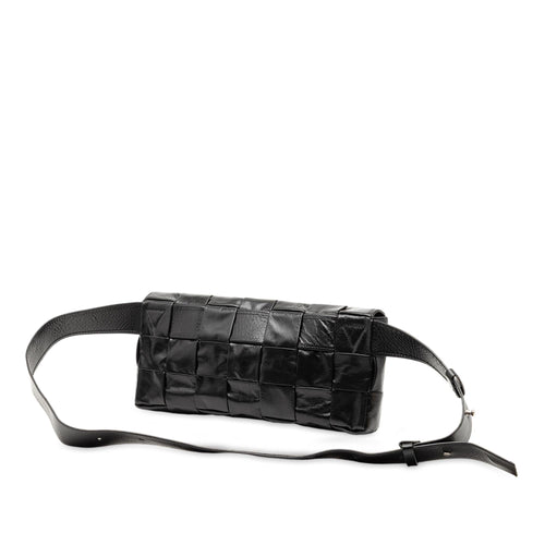 Bottega Veneta Stretch Paper Calfskin Intrecciato Cassette Belt Bag