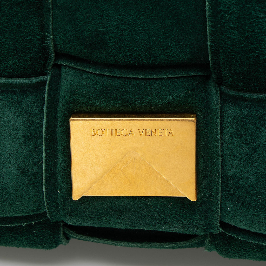 Bottega Veneta Suede Cassette Chain Maxi Shoulder Bag