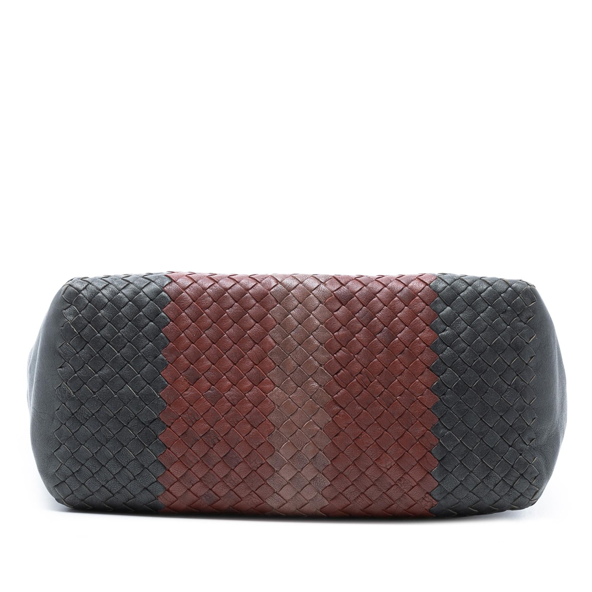 Bottega Veneta Tricolor Nappa Intrecciato Convertible Tote