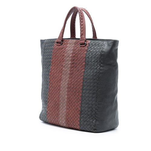 Bottega Veneta Tricolor Nappa Intrecciato Convertible Tote