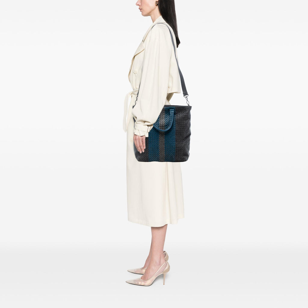 Bottega Veneta Tricolor Nappa Intrecciato Convertible Tote