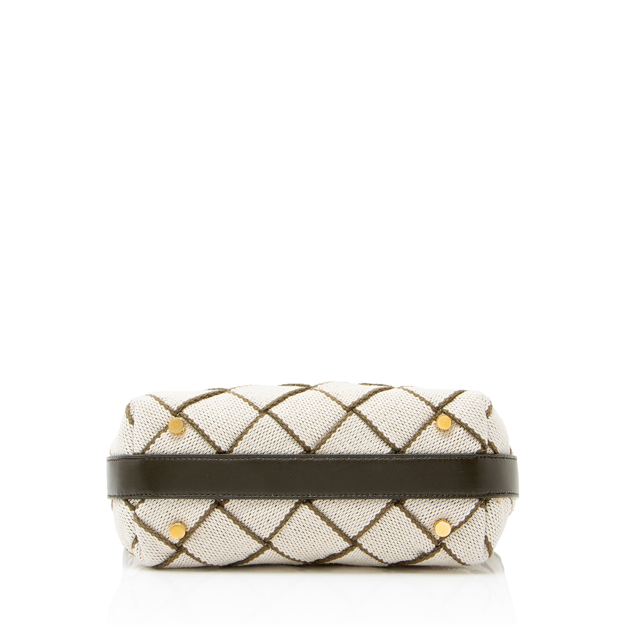 Bottega Veneta Woven Canvas Wallace Mini Shoulder Bag