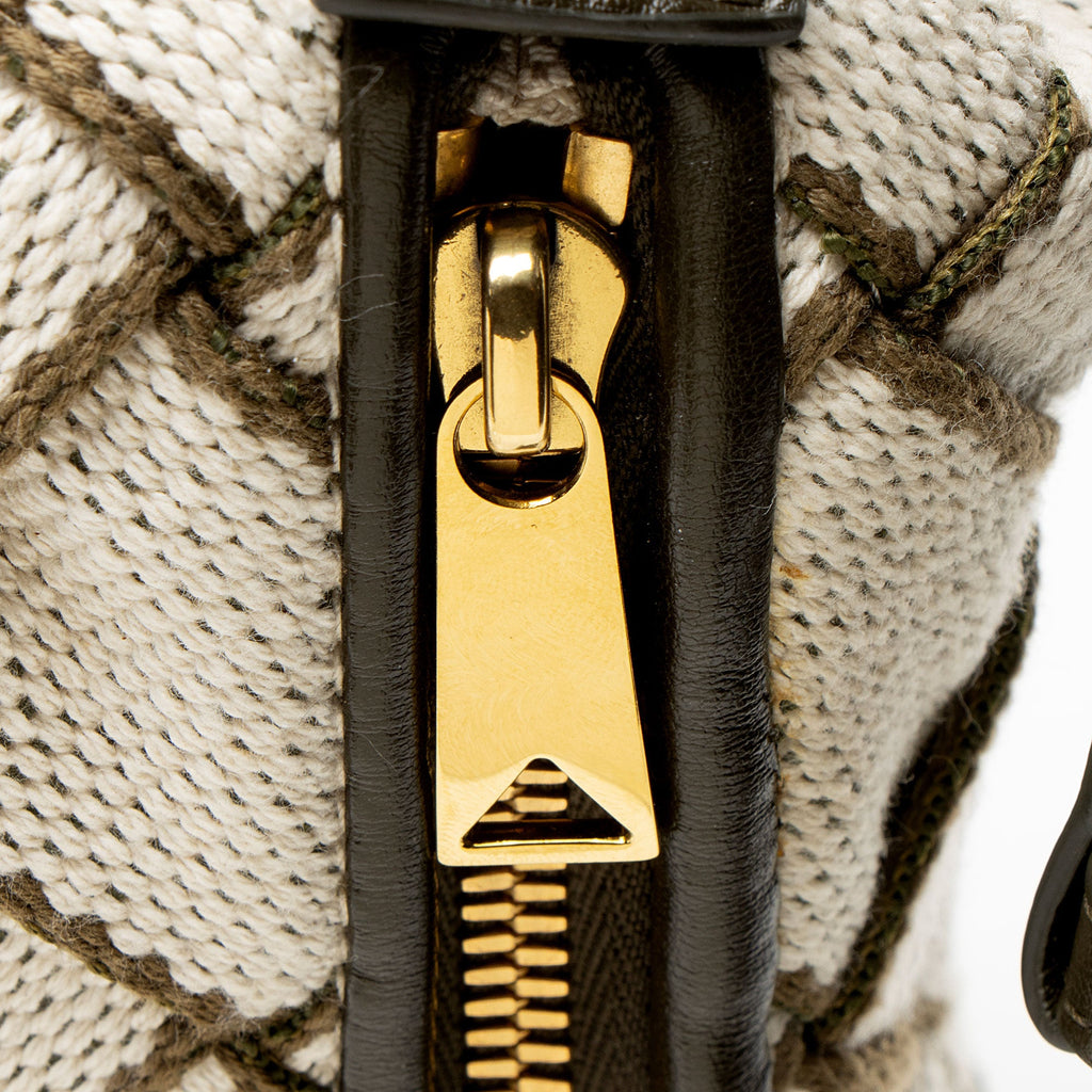 Bottega Veneta Woven Canvas Wallace Mini Shoulder Bag