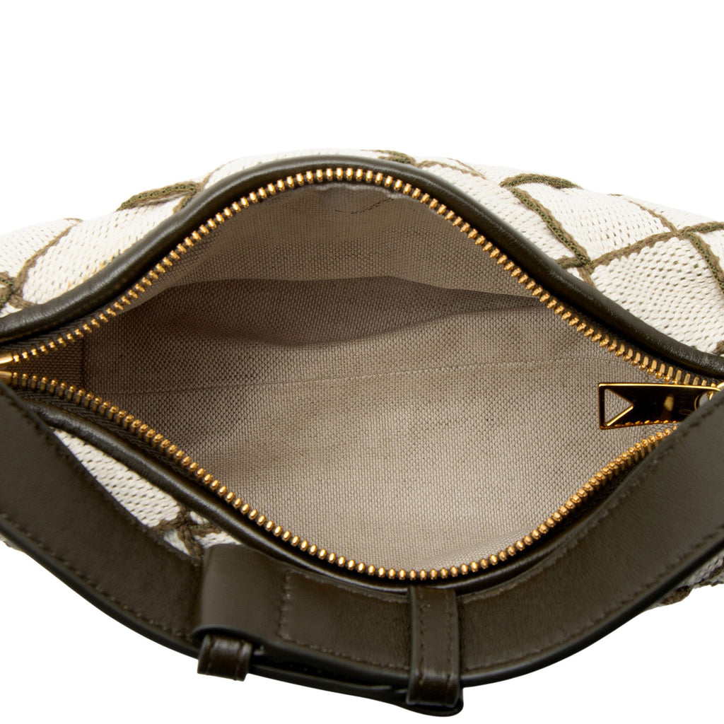 Bottega Veneta Woven Canvas Wallace Mini Shoulder Bag