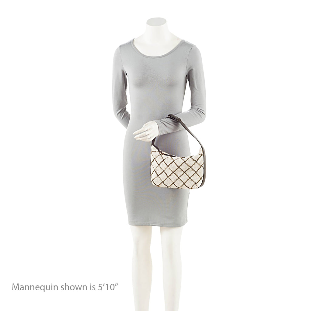 Bottega Veneta Woven Canvas Wallace Mini Shoulder Bag