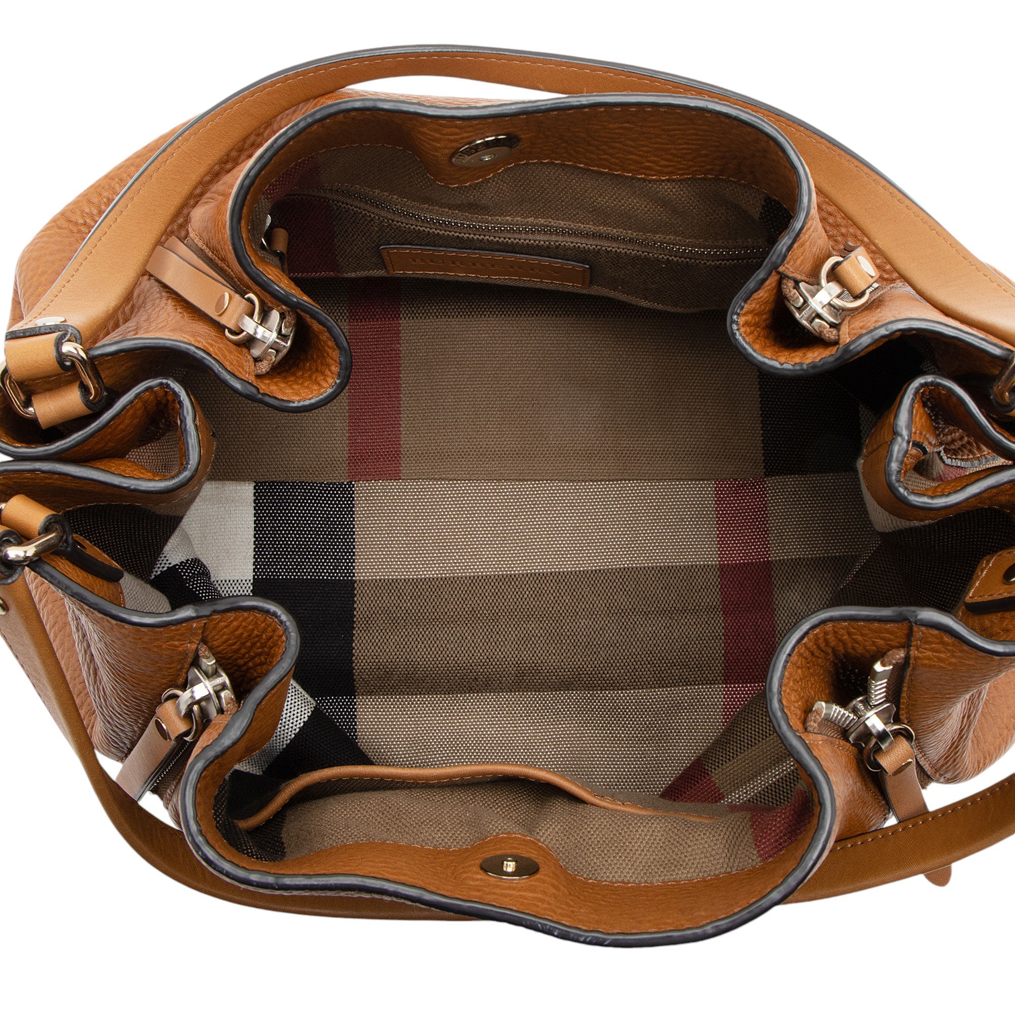 Burberry Calfskin House Check Maidstone Medium Shoulder Bag (SHF-17R658)