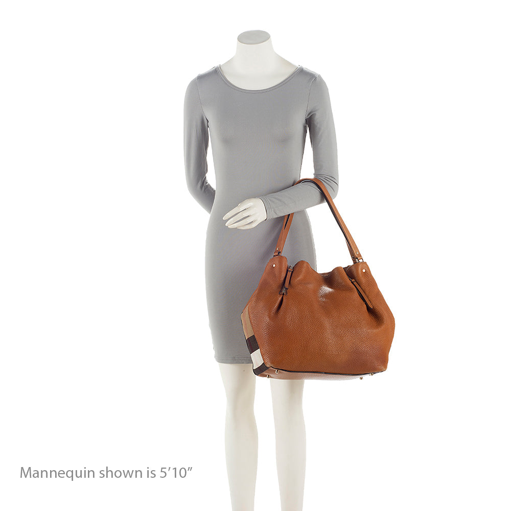 Burberry Calfskin House Check Maidstone Medium Shoulder Bag (SHF-17R658)