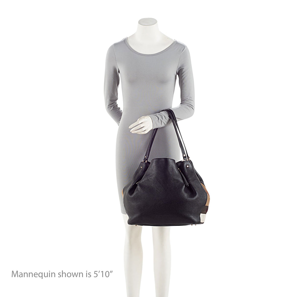 Burberry Calfskin House Check Maidstone Medium Shoulder Bag