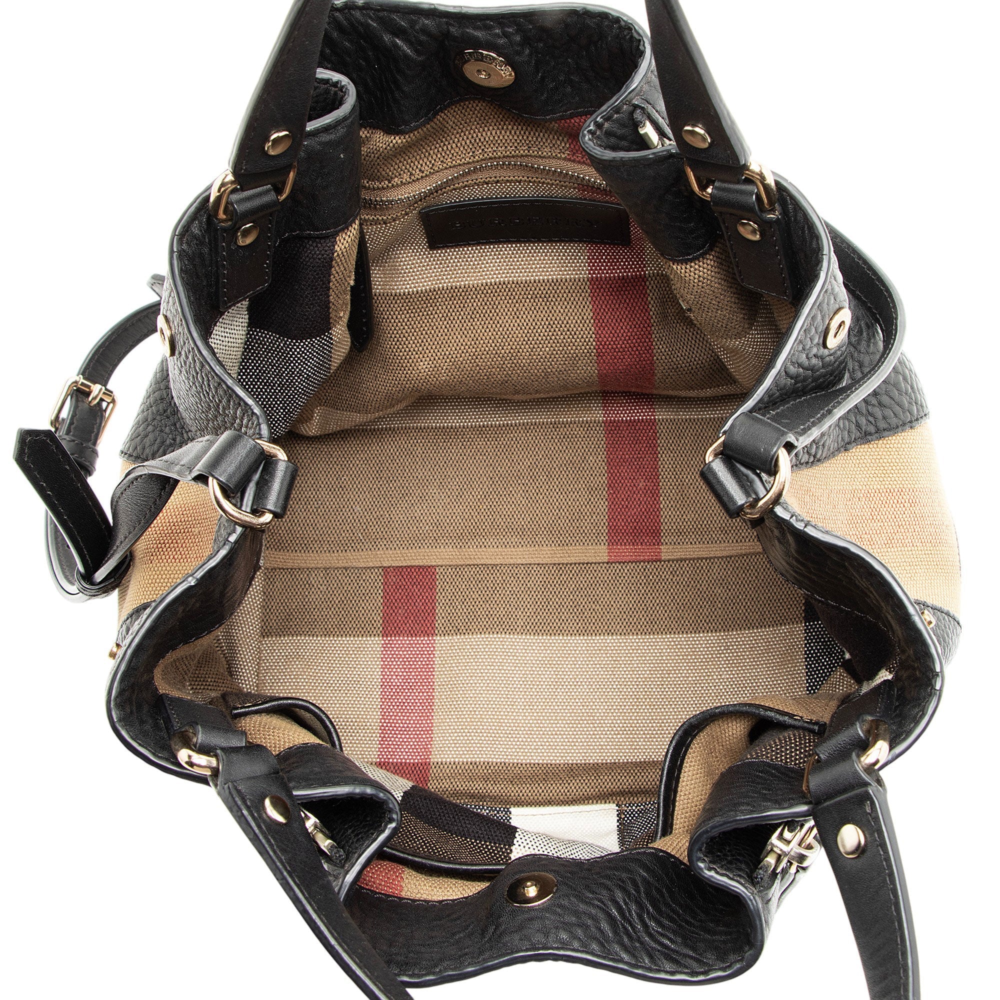 Burberry Calfskin House Check Maidstone Small Shoulder Bag