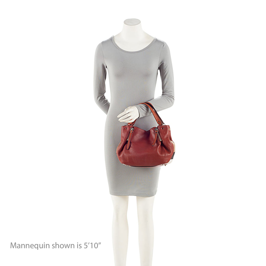 Burberry Calfskin House Check Maidstone Small Shoulder Bag