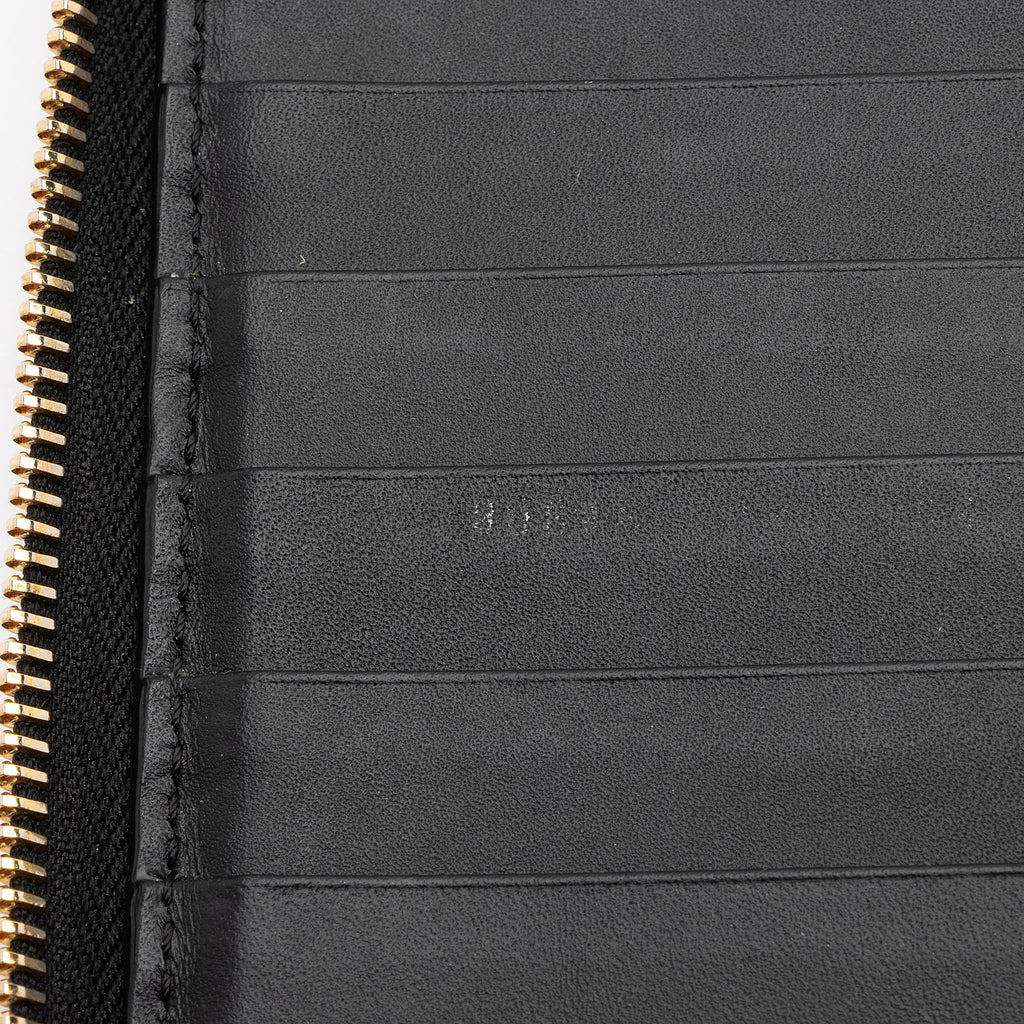 Burberry Calfskin House Check Renfrew Zip Around Wallet (SHF-B5VVSw)