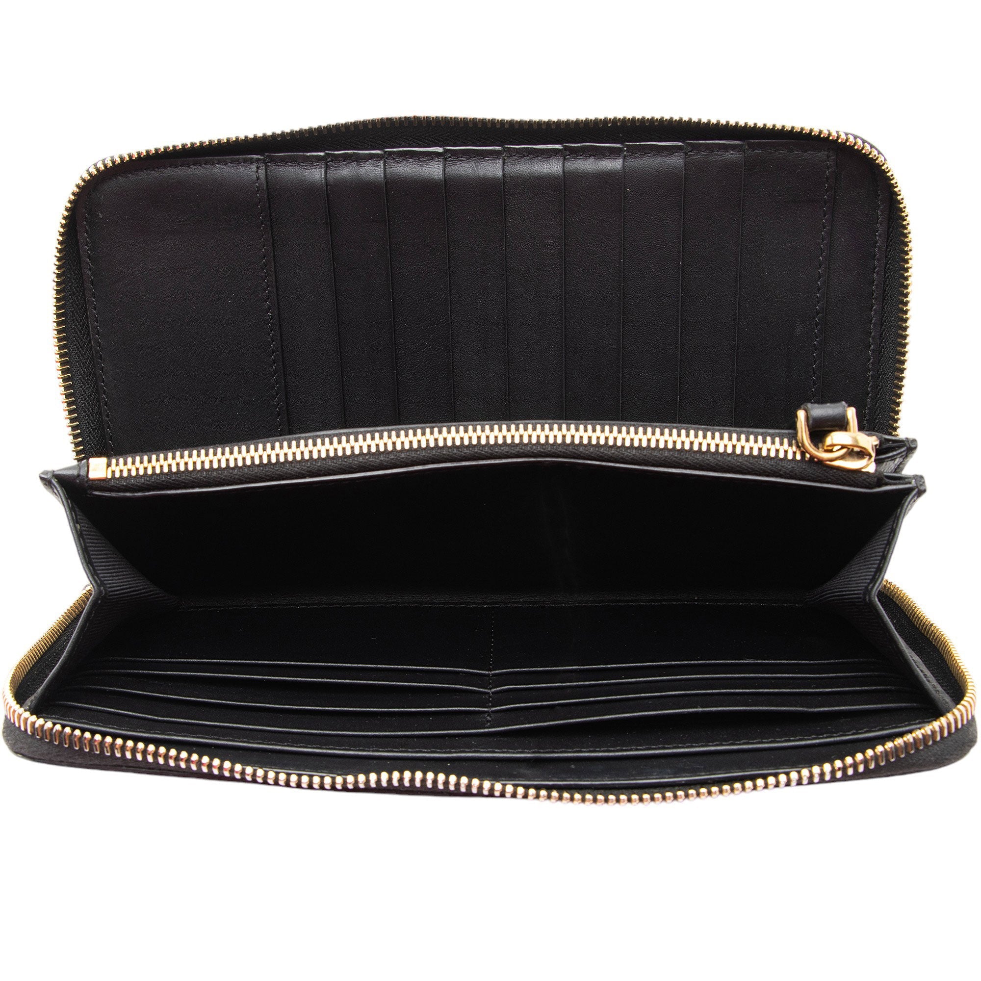 Burberry Calfskin House Check Renfrew Zip Around Wallet (SHF-B5VVSw)