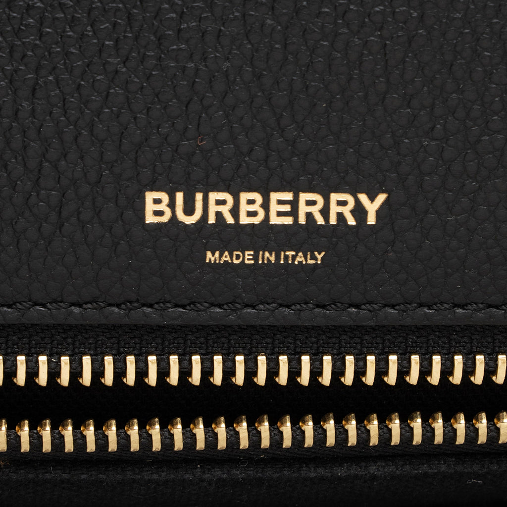 Burberry Calfskin Title Medium Tote (SHF-9V2VK1)