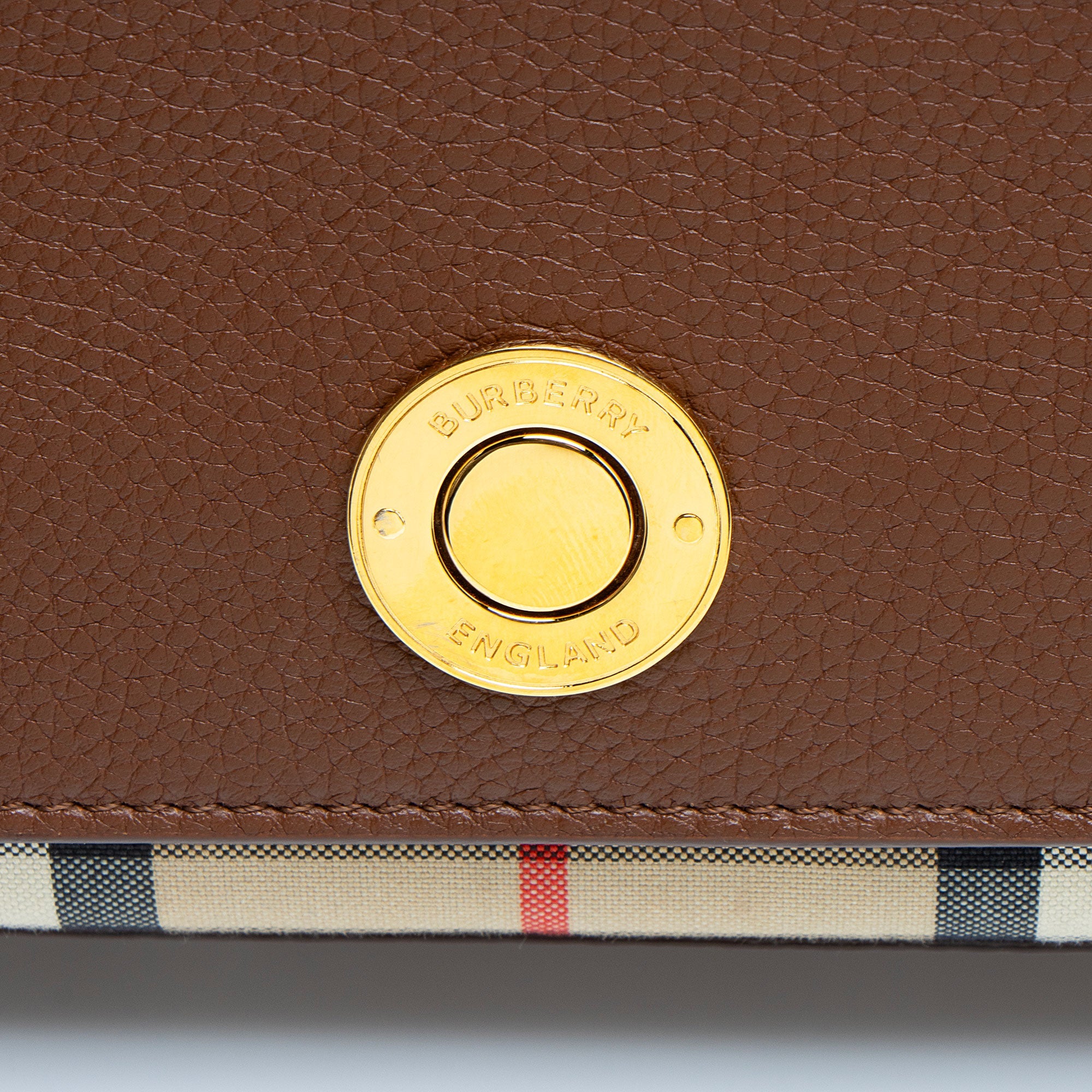 Burberry Calfskin Vintage Check Hampshire Crossbody
