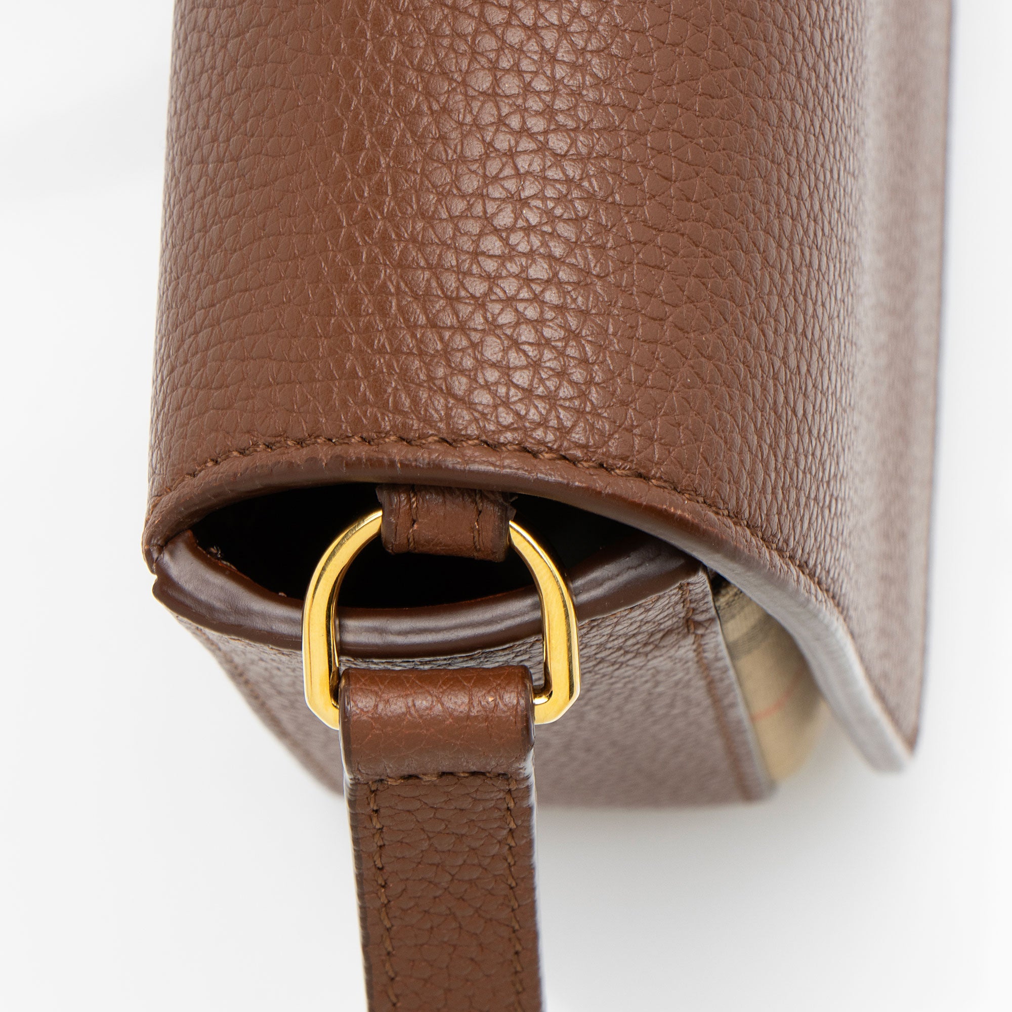 Burberry Calfskin Vintage Check Hampshire Crossbody