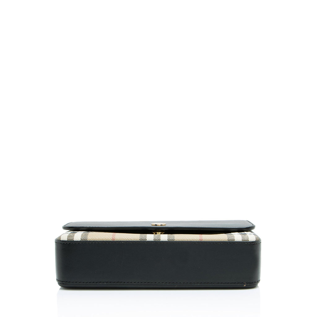 Burberry Calfskin Vintage Check Hampshire Small Crossbody
