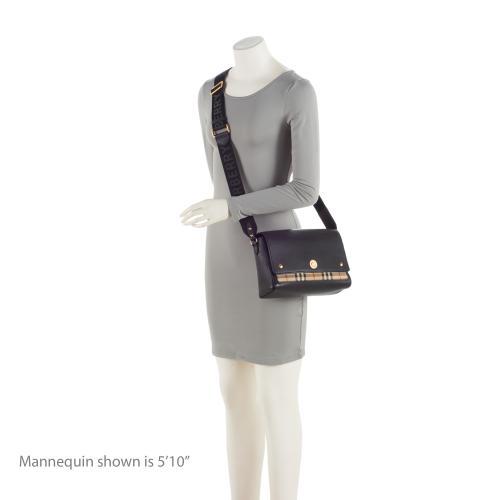 Burberry Calfskin Vintage Check Note Bag (SHF-ERRlYF)