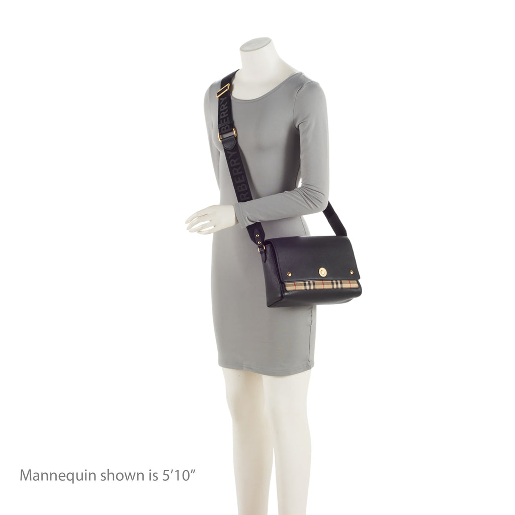 Burberry Calfskin Vintage Check Note Bag (SHF-KWAf0f)