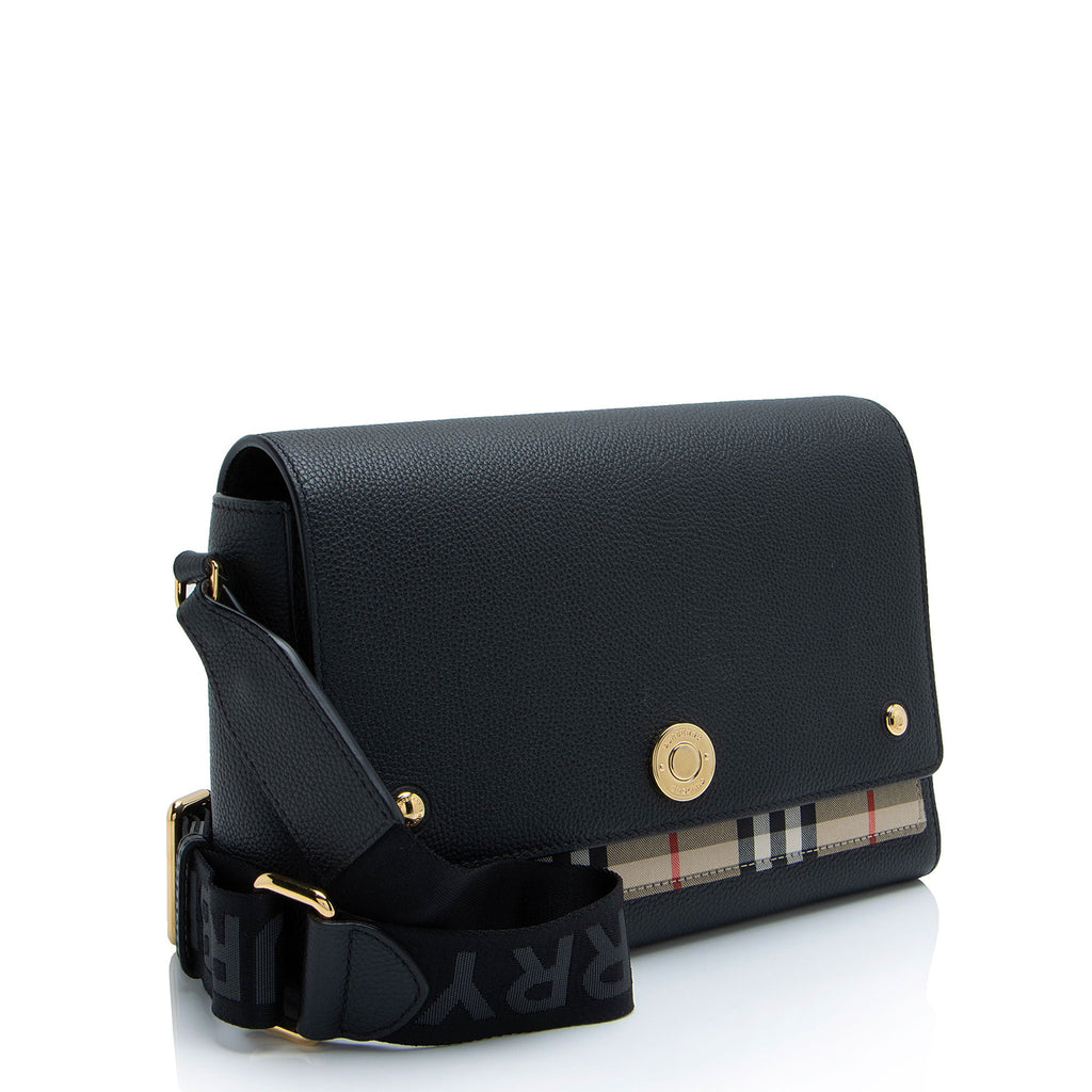 Burberry Calfskin Vintage Check Note Bag (SHF-KWAf0f)