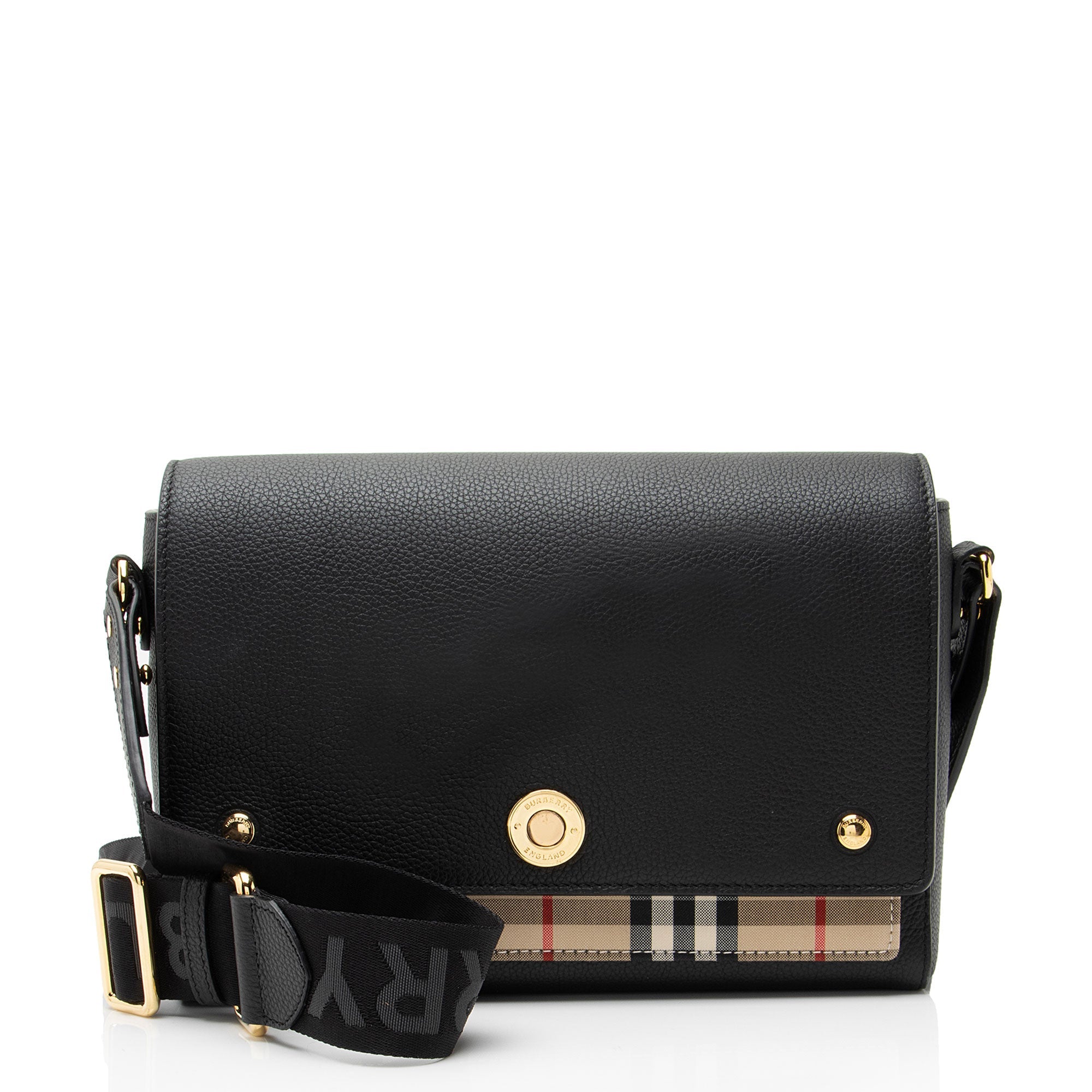 Burberry Calfskin Vintage Check Note Bag