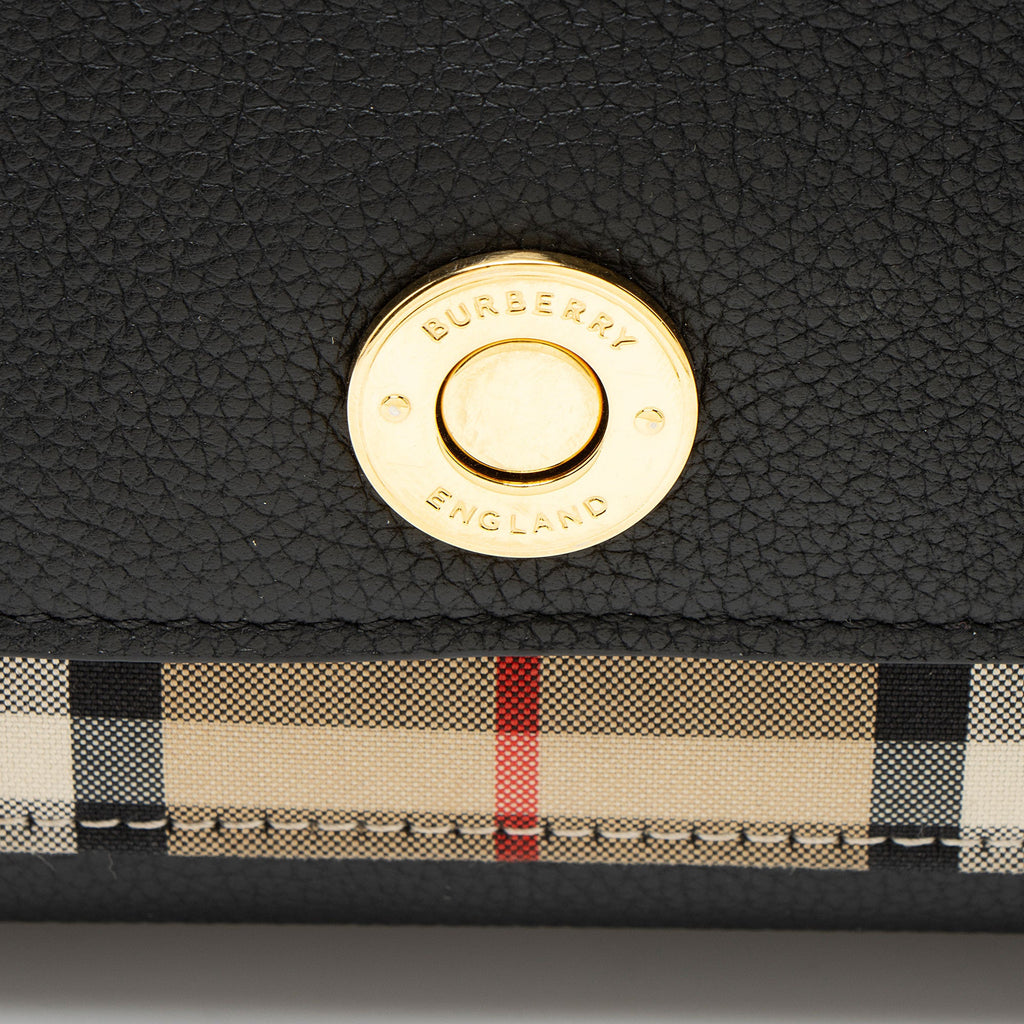 Burberry Calfskin Vintage Check Note Bag