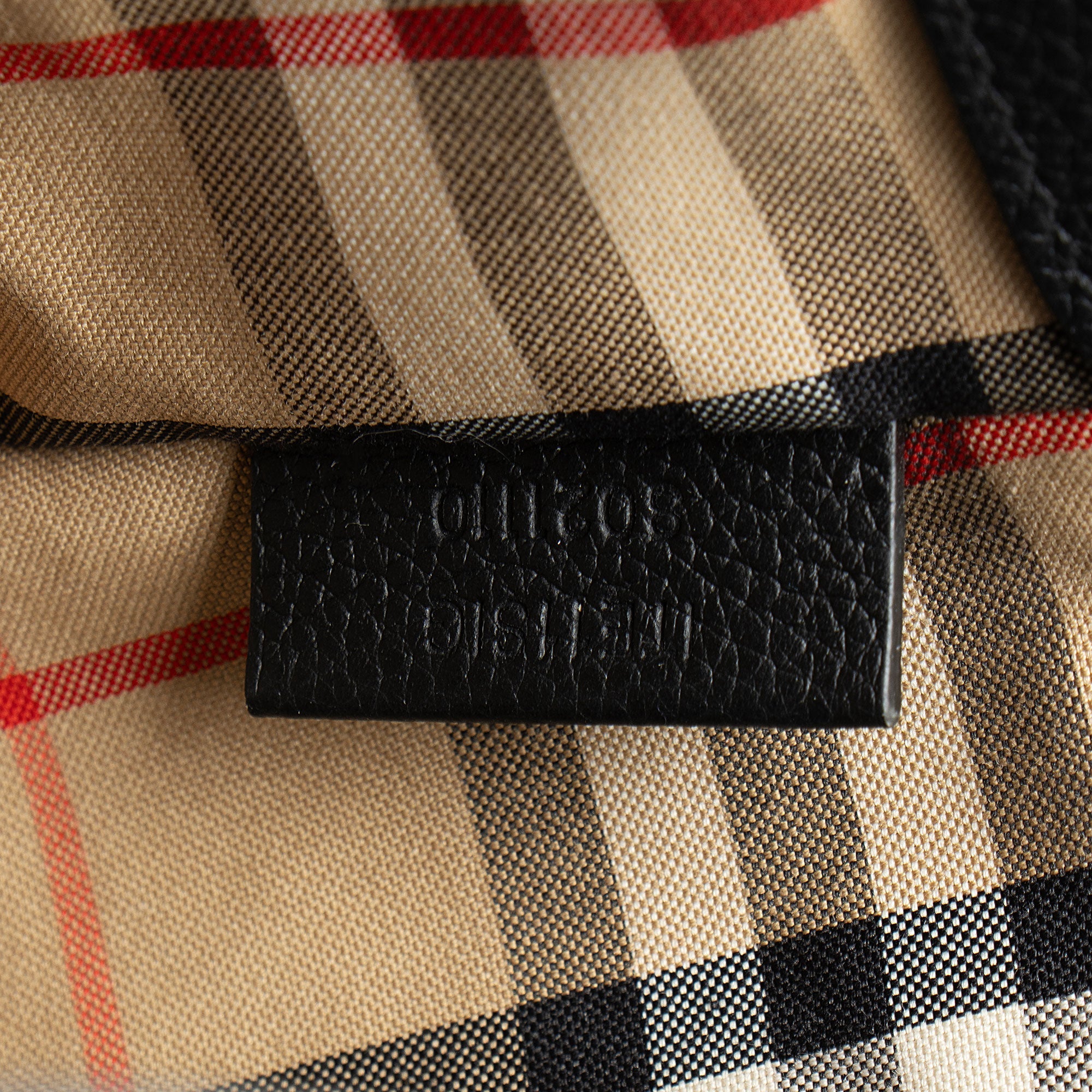 Burberry Calfskin Vintage Check Note Bag